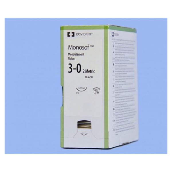 Suture 3-0 Nylon C-13 Monosof Black 18